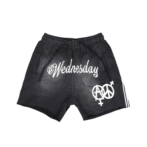 "Wednesday" stripe shorts (black)