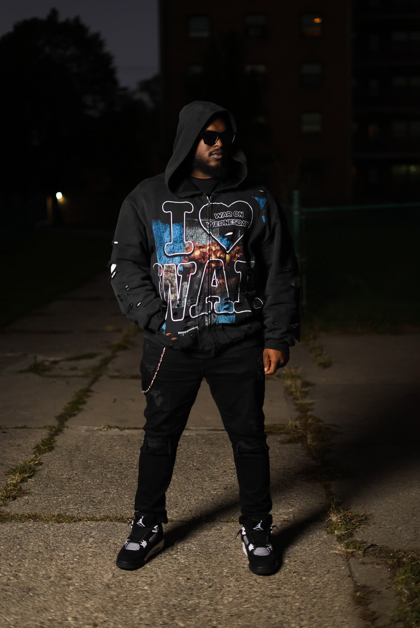 I love war hoodie "Black"