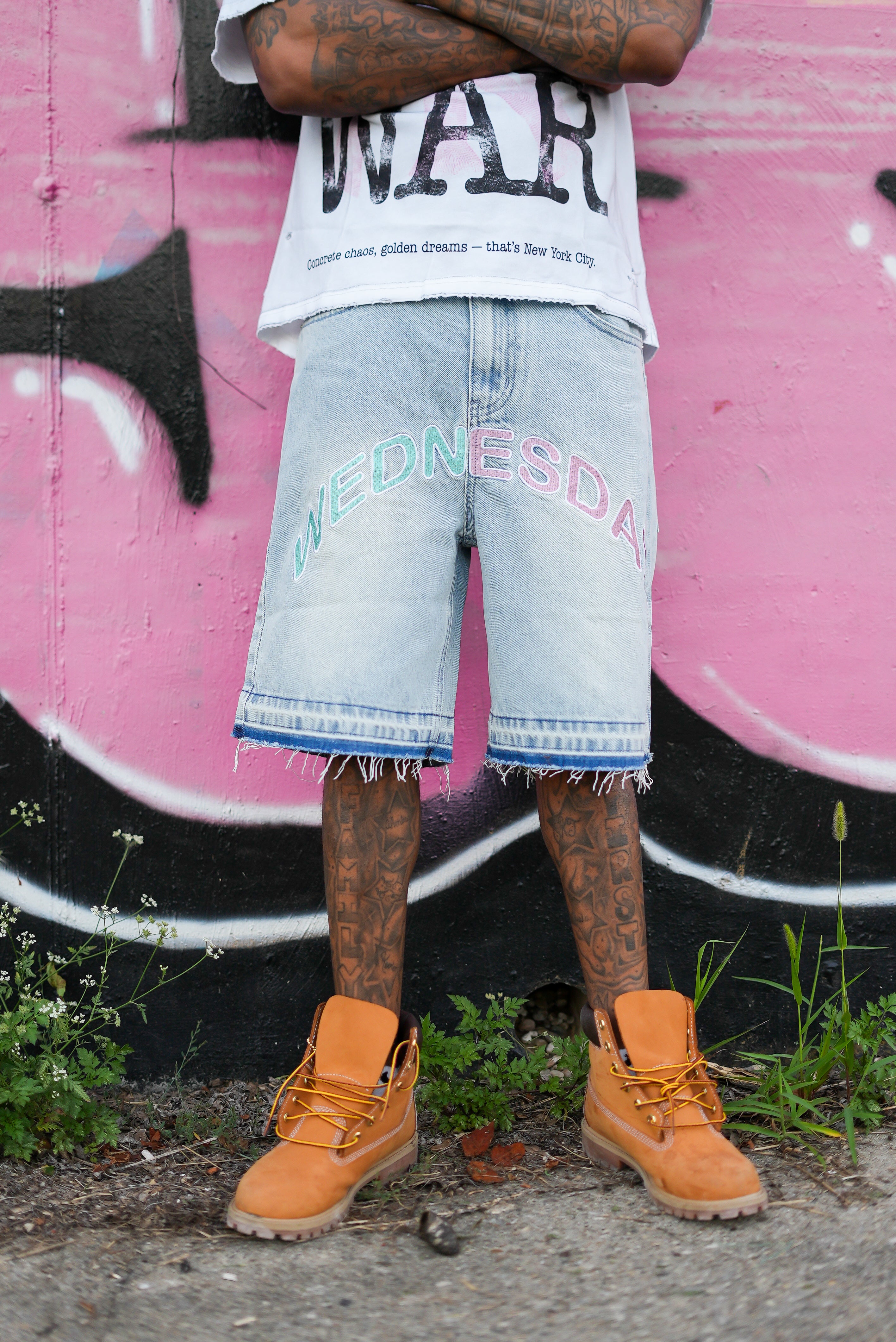 Eclipse denim shorts