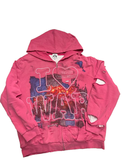 I love War hoodie "Pink"