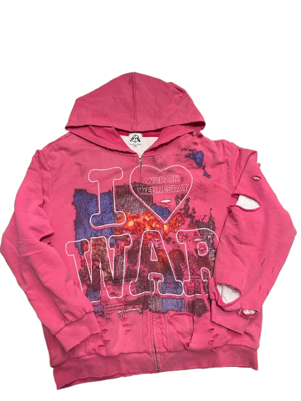 I love War hoodie "Pink"