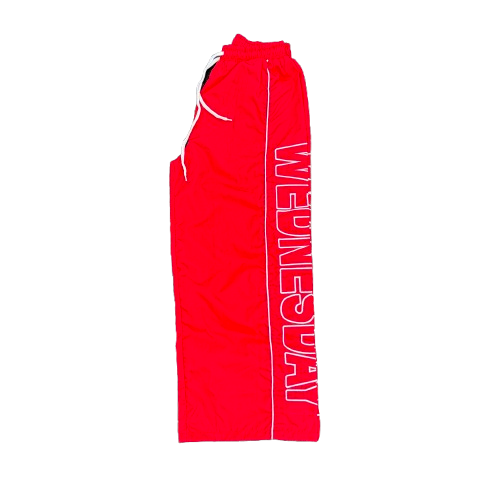 Red and White Nylon Sweats