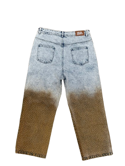 Fade to Earth Rhinestone Jeans
