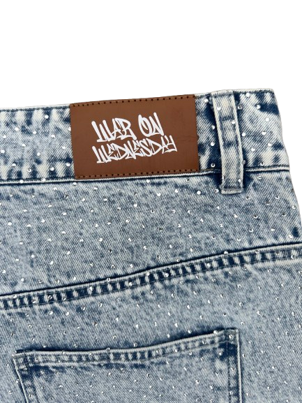 Fade to Earth Rhinestone Jeans