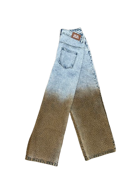Fade to Earth Rhinestone Jeans