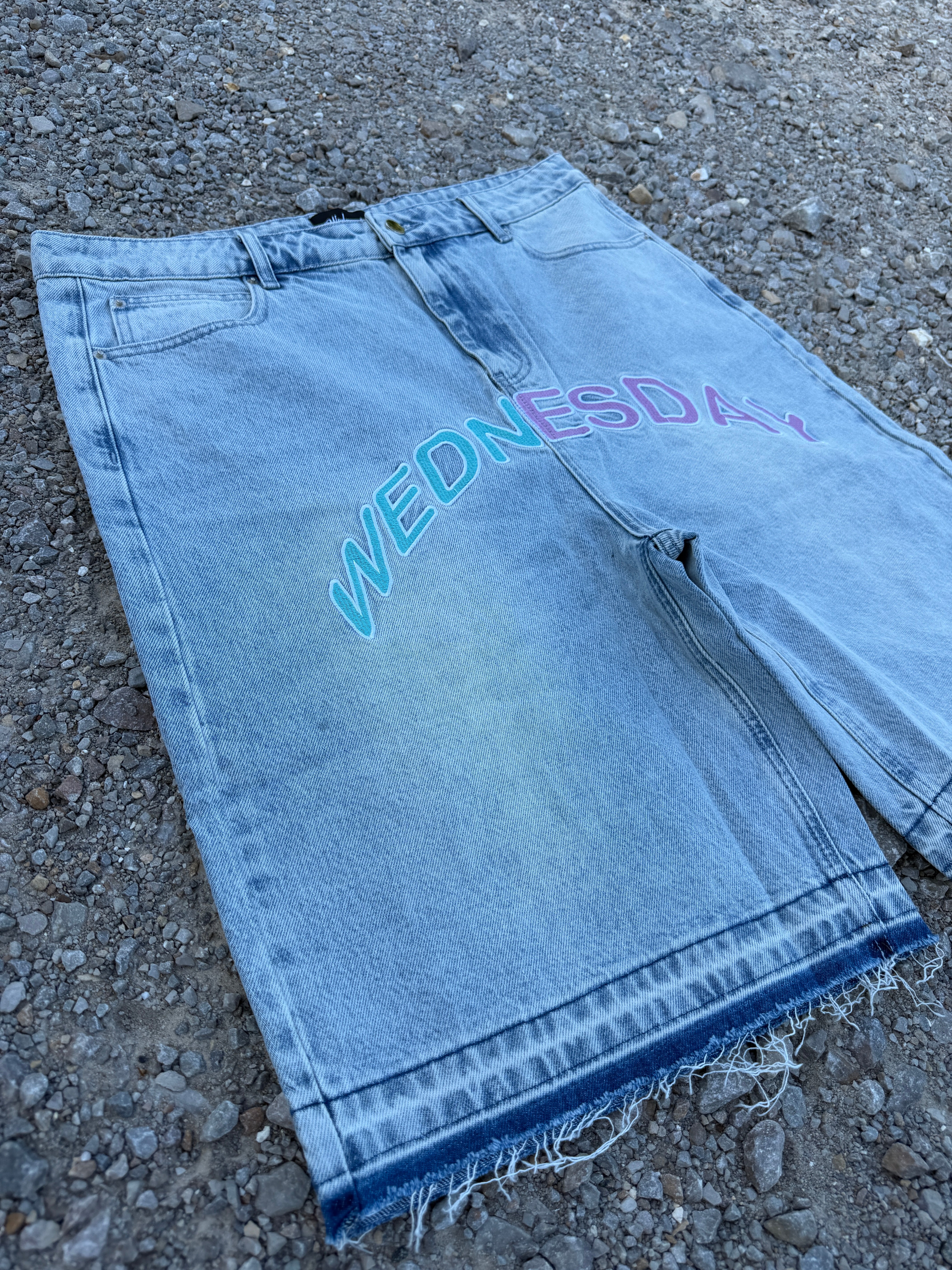 Eclipse denim shorts
