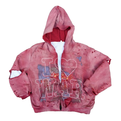 "I Love War" zip up